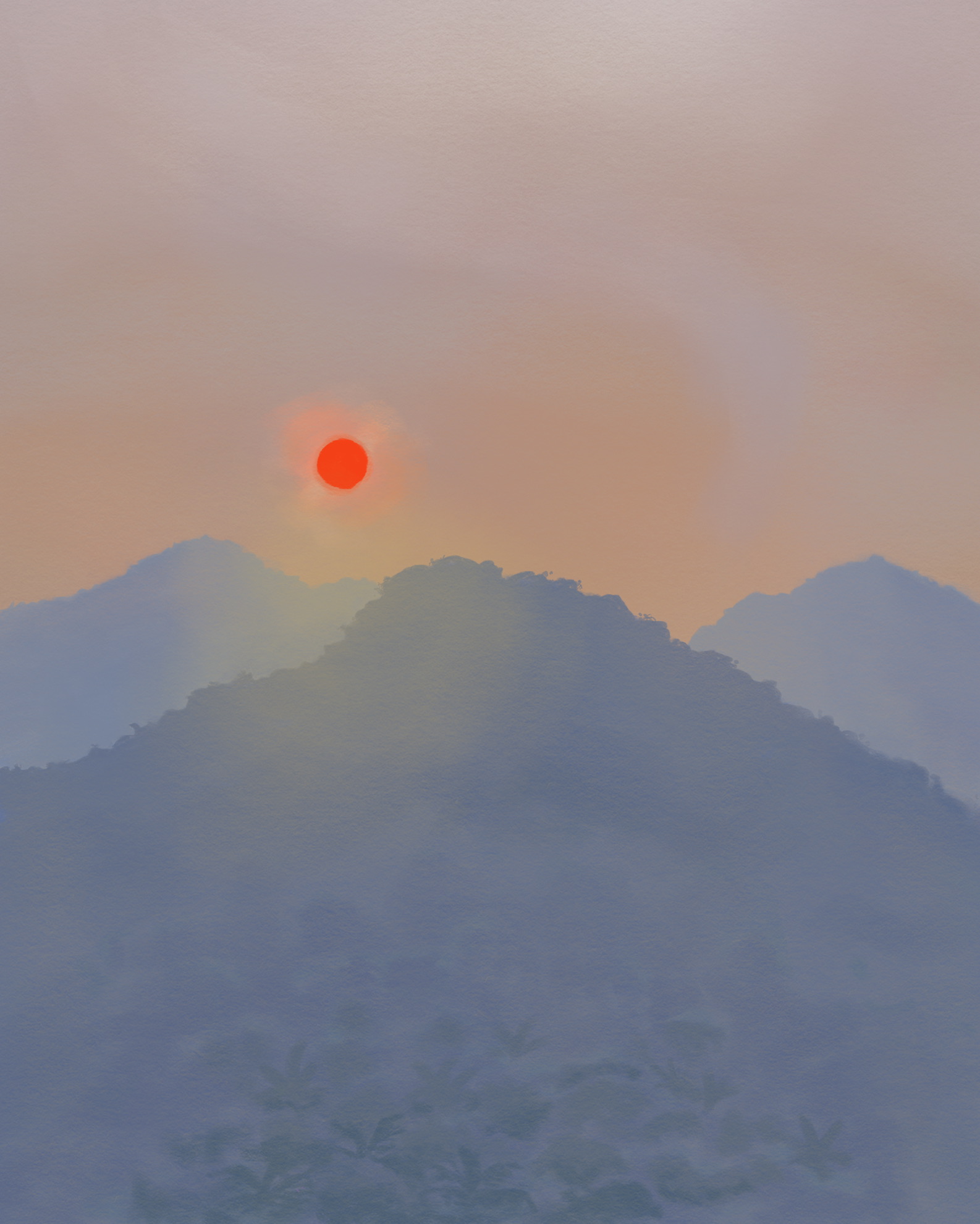 Merendon mountains and smog